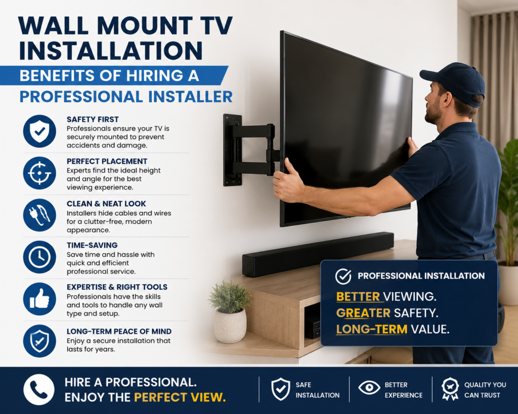 Wall Mount TV Installation Benefits of Hiring a Professional Installer